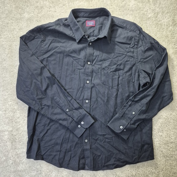 UNTUCKit Sherwood Flannel Shirt Mens 2XL Black Button Up Cotton Preppy Office - Picture 2 of 8